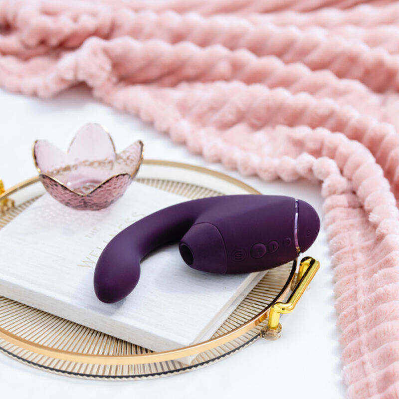 WOMANIZER - DUO NEXT ESTIMULADOR VIBRADOR DUPLO CLITÓRIS E PONTO G PRETO