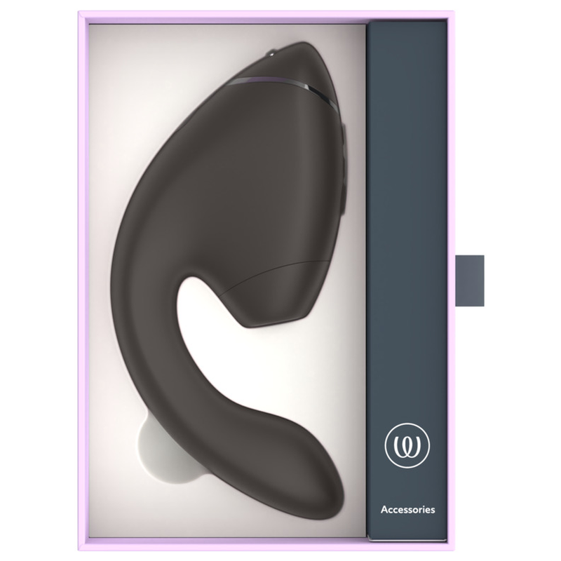 WOMANIZER - DUO NEXT ESTIMULADOR VIBRADOR DUPLO CLITÓRIS E PONTO G PRETO