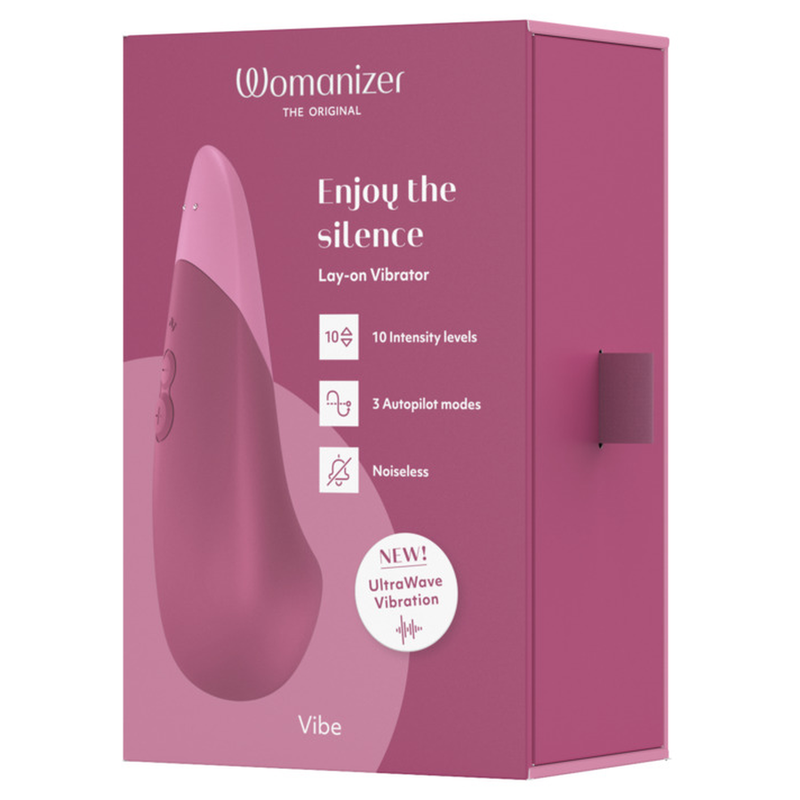 WOMANIZER - VIBE VIBRADOR LAY-ON SILENCIOSO ROSA OSCURO