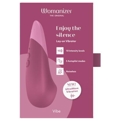 WOMANIZER - VIBE VIBRADOR LAY-ON SILENCIOSO ROSA OSCURO