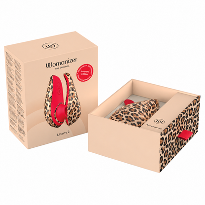 WOMANIZER - LIBERTY 2 ESTIMULADOR DE CLÍTORIS POR SUCCIÓN 8 NIVELES ESTAMPADO DE LEOPARDO
