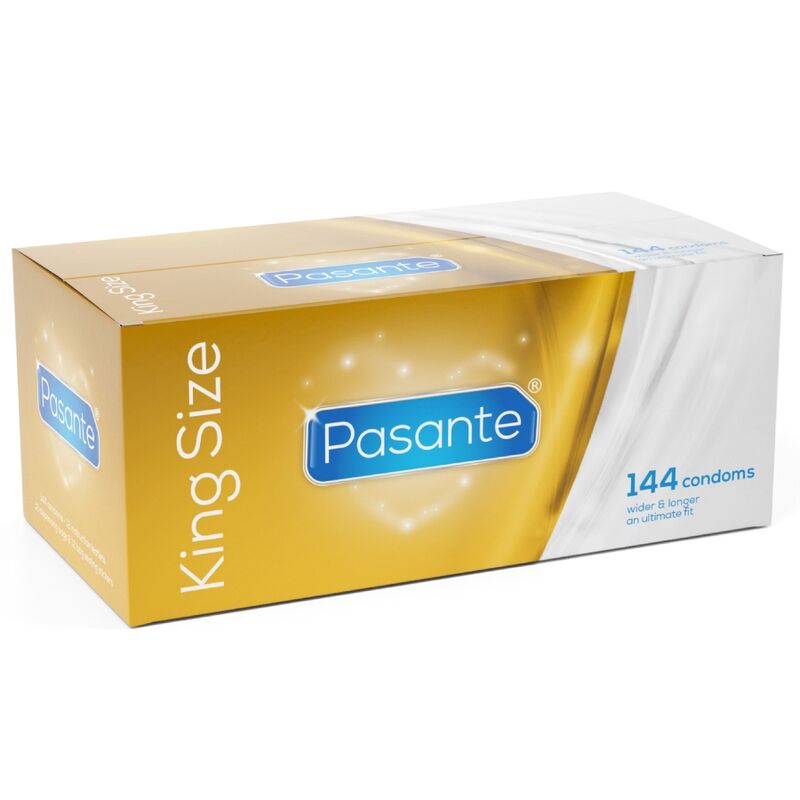 PASANTE - PRESERVATIVOS KING MS LARGOS Y ANCHOS CAJA 144 UNIDADES