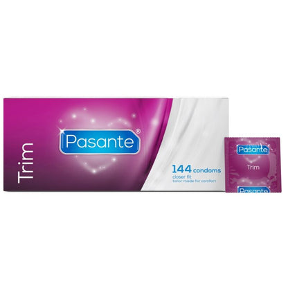 PASANTE - PRESERVATIVOS TRIM AJUSTADO CAJA 144 UNIDADES