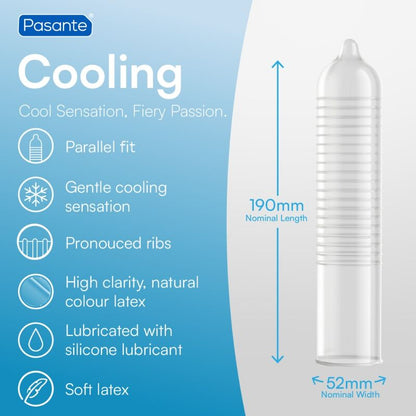 PASANTE - PRESERVATIVOS EFECTO FRIO BOLSA 144 UNIDADES