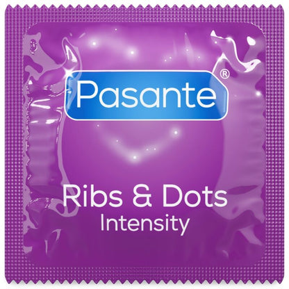 PASANTE - RIBS & DOTS PRESERVATIVOS INTENSITY 144 UNIDADES (BOLSA)