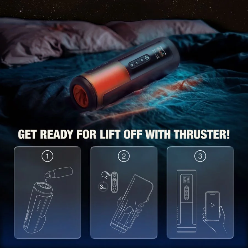 ARCWAVE - THRUSTER MASTURBADOR MASCULINO AUTOMÁTICO CON VAIVÉN, ROTACIÓN Y CONTROL