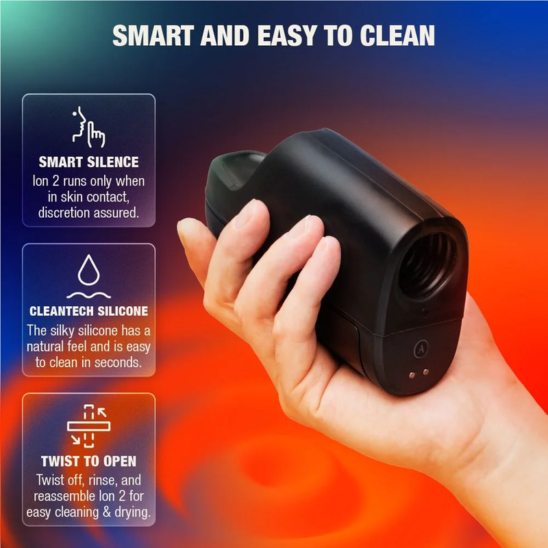 ARCWAVE - ION 2 MASTURBADOR MASCULINO CON ESTIMULACIÓN POR ONDAS DE AIRE NEGRO