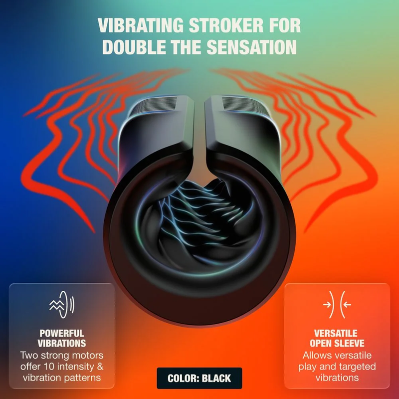 ARCWAVE - ZING MASTURBADOR MASCULINO VIBRADOR CON DOBLE MOTOR NEGRO
