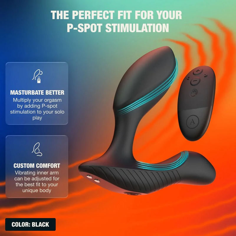 ARCWAVE - PERK MASAJEADOR PROSTÁTICO VIBRADOR CON DOBLE MOTOR Y CONTROL REMOTO NEGRO