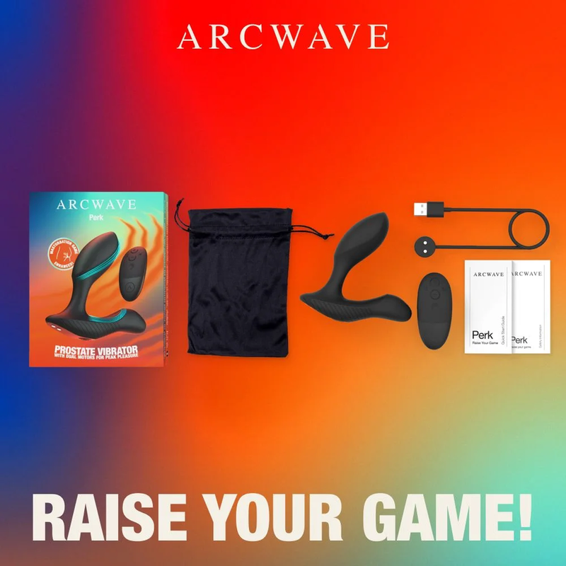 ARCWAVE - PERK MASAJEADOR PROSTÁTICO VIBRADOR CON DOBLE MOTOR Y CONTROL REMOTO NEGRO