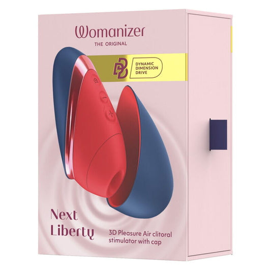 WOMANIZER - NEXT LIBERTY ESTIMULADOR DE CLÍTORIS 3D PLEASURE AIR AZUL/ROJO