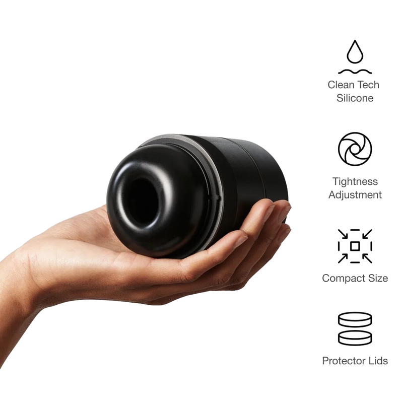 ARCWAVE - VOY MASTURBADOR MASCULINO CON 8 AJUSTES DE PRESIÓN NEGRO (LUBRICANTE 10 ML INCLUIDO)