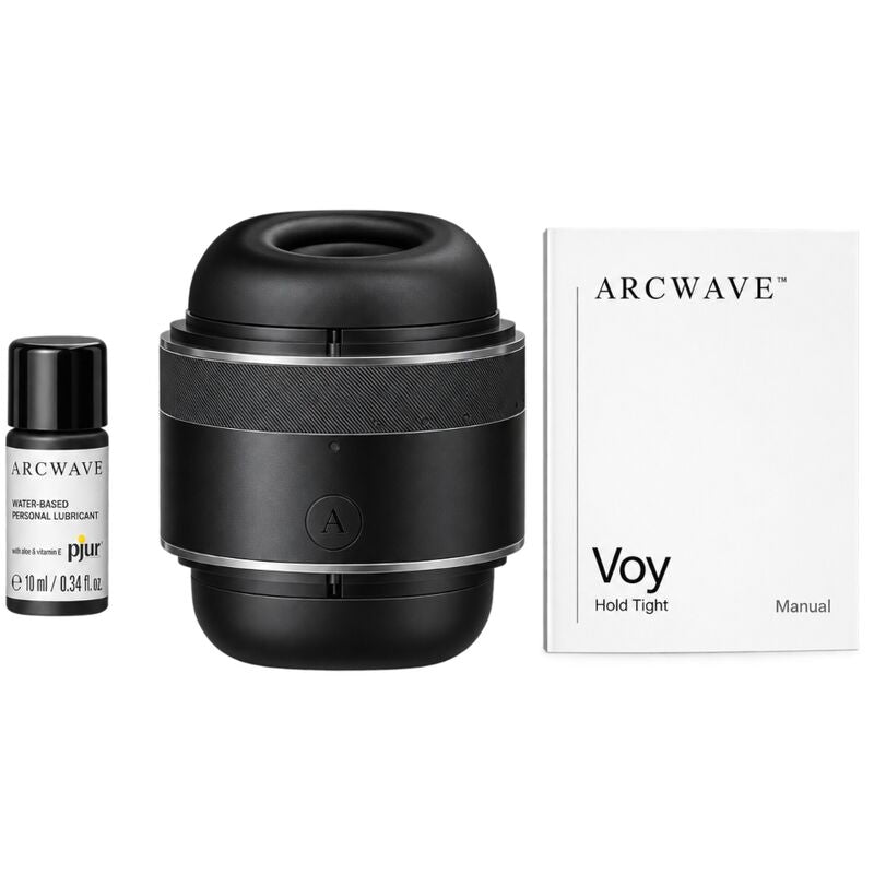 ARCWAVE - VOY MASTURBADOR MASCULINO CON 8 AJUSTES DE PRESIÓN NEGRO (LUBRICANTE 10 ML INCLUIDO)