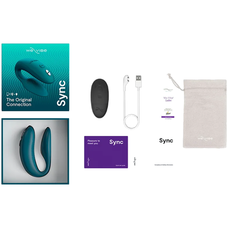 WE-VIBE - SYNC 2 VIBRADOR AJUSTABLE PARA PAREJAS VERDE TERCIOPELO
