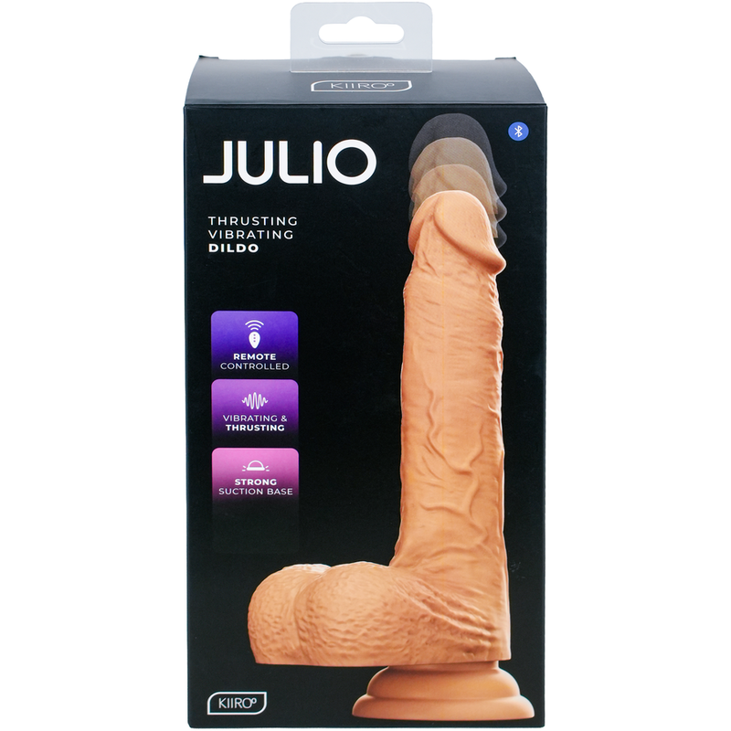 KIIROO - JULIO DILDO REALISTA CON EMPUJE AUTOMÁTICO, VIBRACIÓN Y CONTROL REMOTO