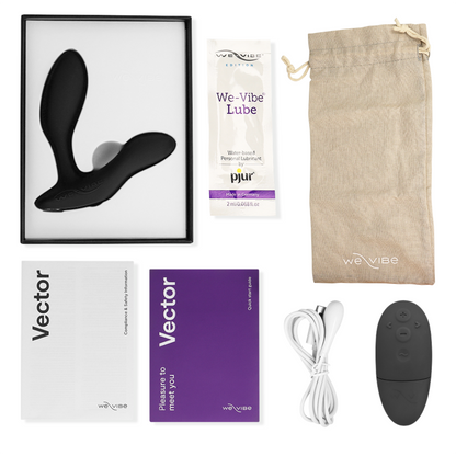 WE-VIBE - VECTOR+ MASAJEADOR DE PRÓSTATA NEGRO CONTROL REMOTO