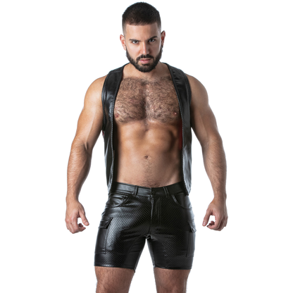 LOCKER GEAR - PUNCH HOLE LEATHERETTE CHALECO
