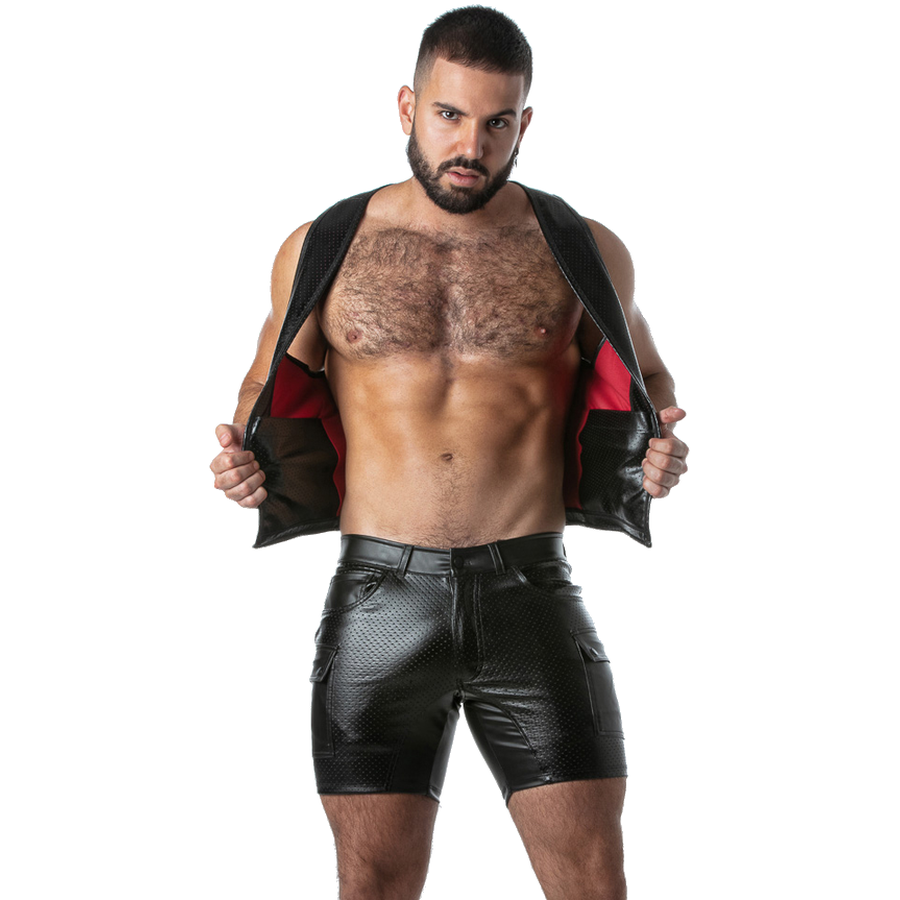 LOCKER GEAR - PUNCH HOLE LEATHERETTE CHALECO