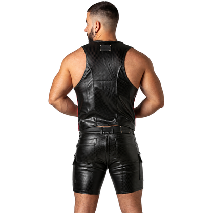 LOCKER GEAR - PUNCH HOLE LEATHERETTE CHALECO