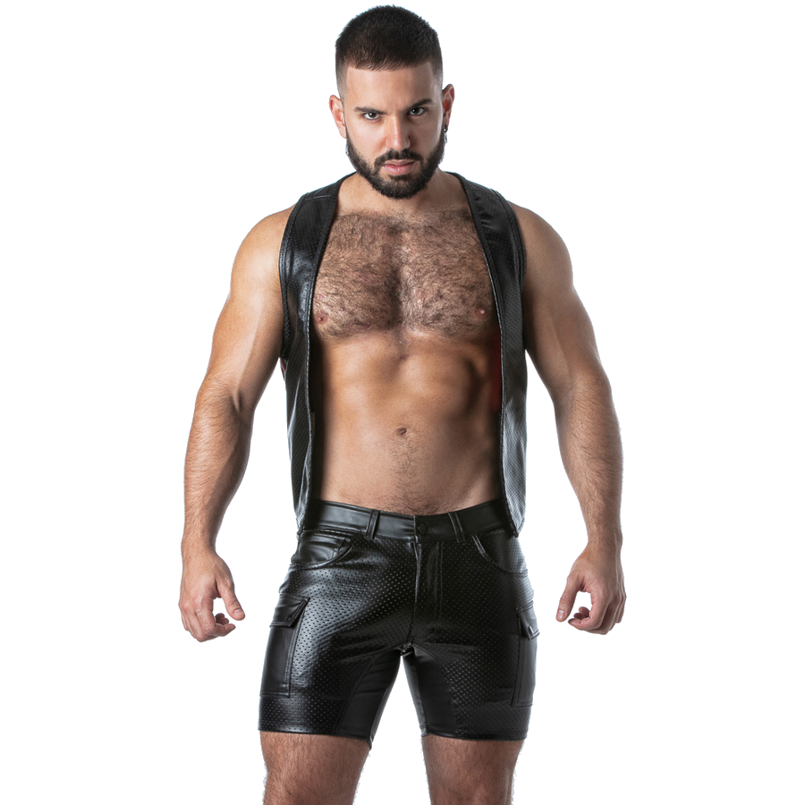 LOCKER GEAR - PUNCH HOLE LEATHERETTE CHALECO