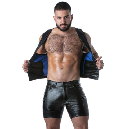 LOCKER GEAR - PUNCH HOLE LEATHERETTE CHALECO
