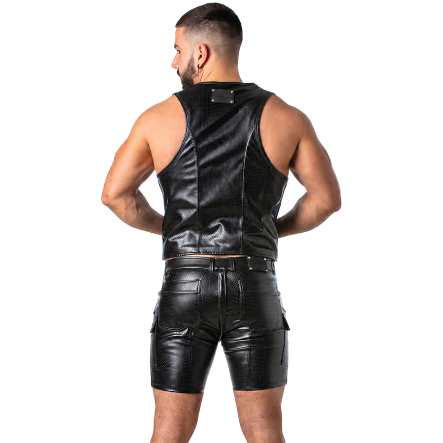 LOCKER GEAR - PUNCH HOLE LEATHERETTE CHALECO