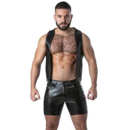 LOCKER GEAR - PUNCH HOLE LEATHERETTE CHALECO