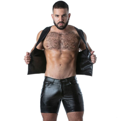 LOCKER GEAR - PUNCH HOLE LEATHERETTE CHALECO