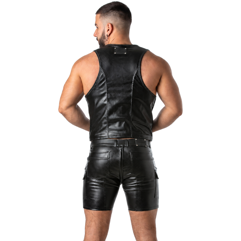 LOCKER GEAR - PUNCH HOLE LEATHERETTE CHALECO