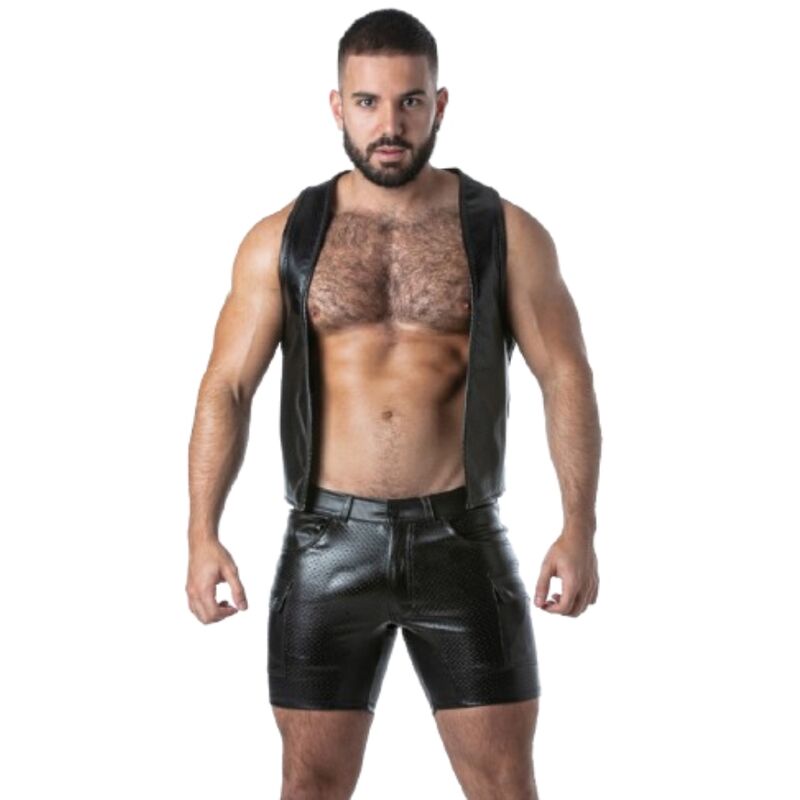 LOCKER GEAR - PUNCH HOLE LEATHERETTE CHALECO