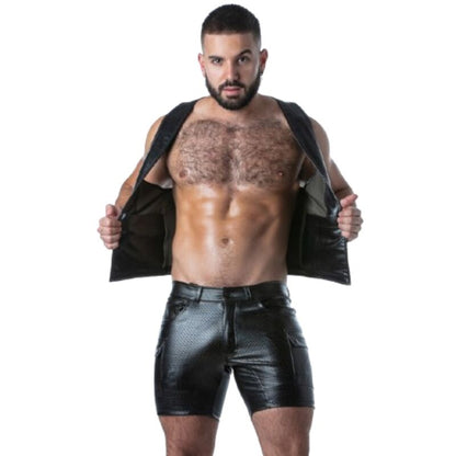 LOCKER GEAR - PUNCH HOLE LEATHERETTE CHALECO
