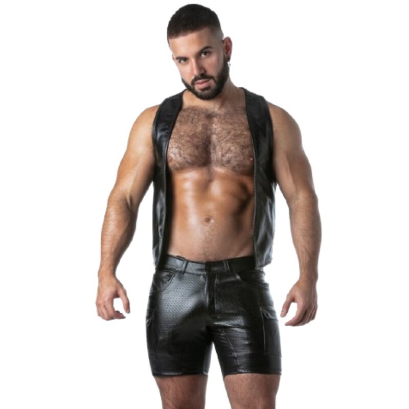LOCKER GEAR - PUNCH HOLE LEATHERETTE CHALECO