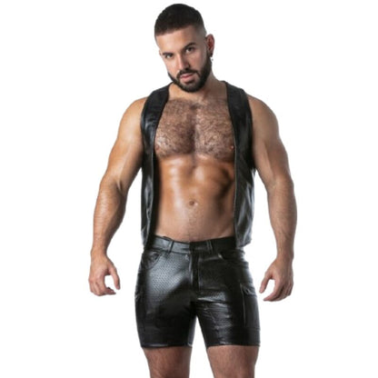 LOCKER GEAR - PUNCH HOLE LEATHERETTE CHALECO