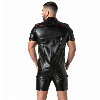 LOCKER GEAR - PUNCH HOLE LEATHERETTE CAMISA