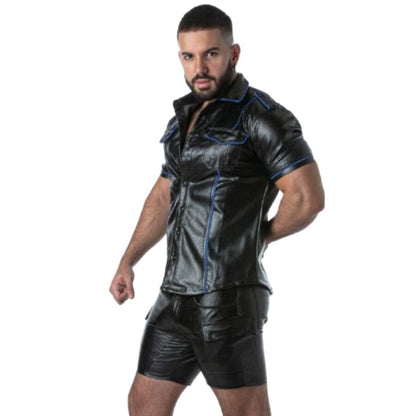 LOCKER GEAR - PUNCH HOLE LEATHERETTE CAMISA