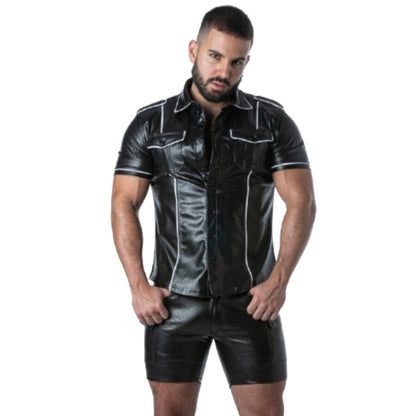 LOCKER GEAR - PUNCH HOLE LEATHERETTE CAMISA