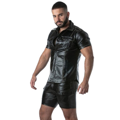 LOCKER GEAR - PUNCH HOLE LEATHERETTE CAMISA