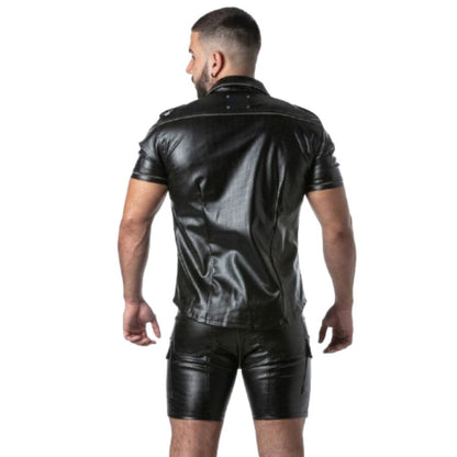 LOCKER GEAR - PUNCH HOLE LEATHERETTE CAMISA