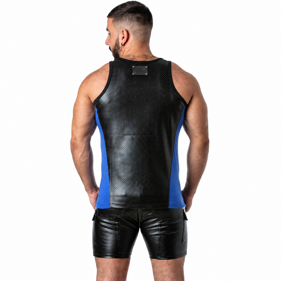 LOCKER GEAR - PUNCH HOLE LEATHERETTE CAMISETA DE TIRANTES