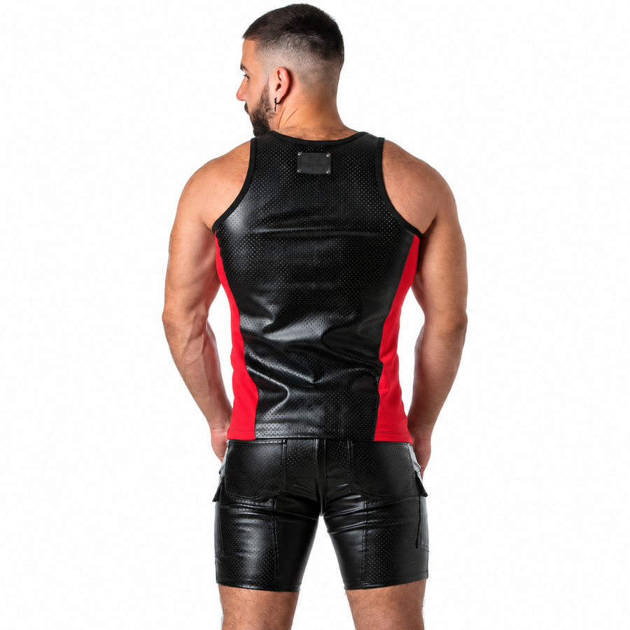 LOCKER GEAR - PUNCH HOLE LEATHERETTE CAMISETA DE TIRANTES