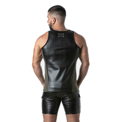 LOCKER GEAR - PUNCH HOLE LEATHERETTE CAMISETA DE TIRANTES