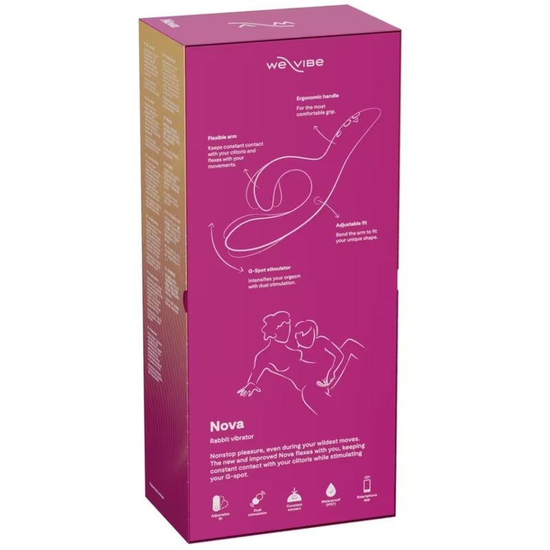 WE-VIBE - NOVA 2 VIBRADOR RABBIT FLEXIBLE CON 10 MODOS DE VIBRACIÓN Y CONTROL POR APP MORADO
