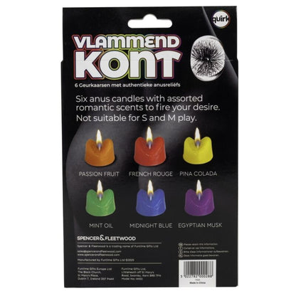 SPENCER & FLEETWOOD - BLAZING BOOTY ANUS CANDLES VELAS CON FORMA DE ANO PARA FIESTAS