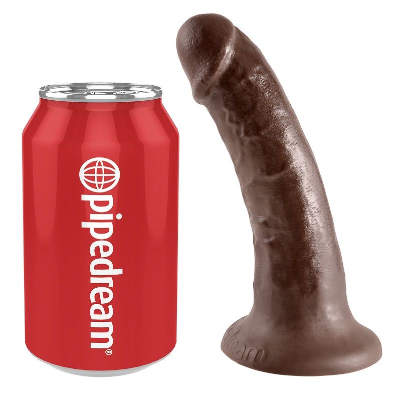 KING COCK - 6" PENE MARRÓN 15.2 CM
