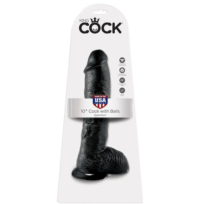 KING COCK - PENE REALISTICO NEGRO 25.4 CM