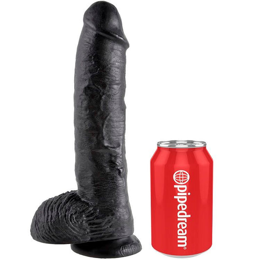 KING COCK - PÉNIS REALISTA PRETO 25,4 CM