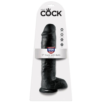 KING COCK - PENE REALISTICO NEGRO 28 CM