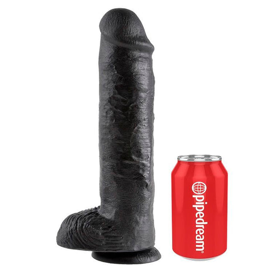 KING COCK - PÉNIS REALISTA PRETO 28 CM