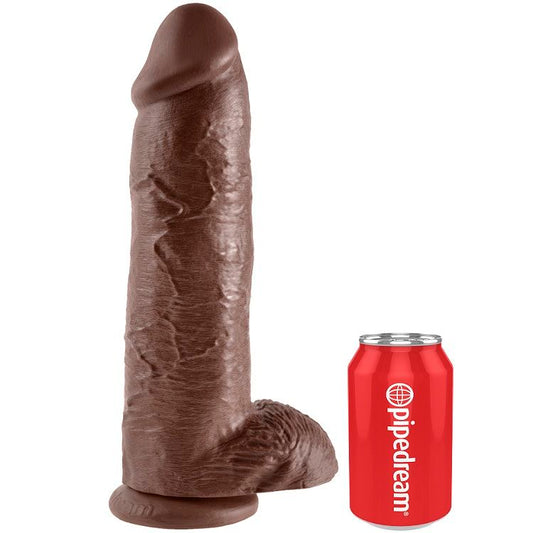 KING COCK - PÉNIS REALISTA CASTANHO 30,48 CM