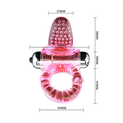 DANS - SWEET ABS 10 RYTHMS RING PINK VIBRATOR PENIS RING